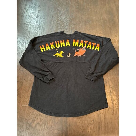 Disney The Lion King Hakuna Matata‎ Black Crewneck Spirit Jersey Shirt - Picture 2 of 2